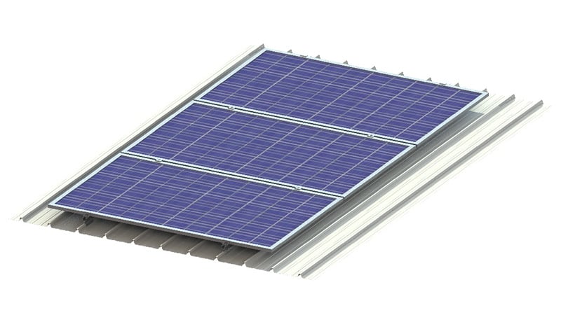 Pitched Tin Roof Solar Mounting System